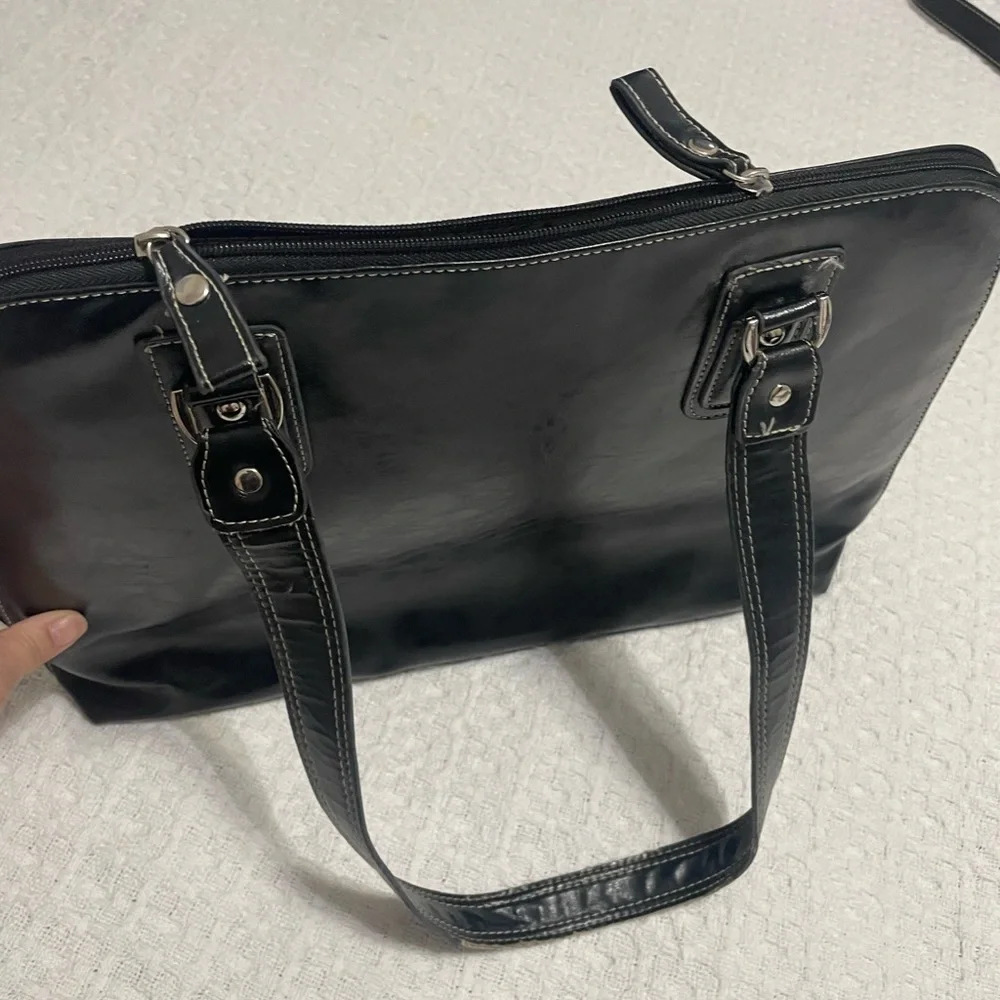 Samsonite Black‎ Leather Laptop Briefcase Tote